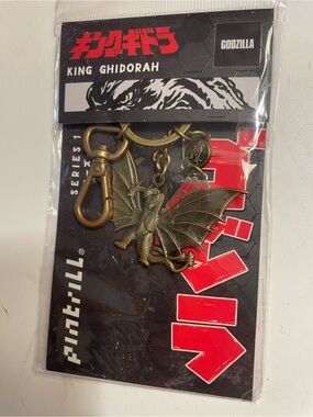 King Ghidorah Brass-Tone Keychain by Godzilla - Antique Gold